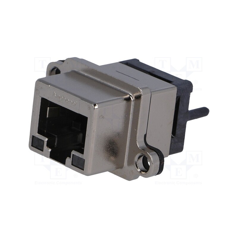 1 pcs x Amphenol Communications Solutions - MRJ-5480-01 - Socket, RJ45, UL94V-0, IP67, for panel mounting, THT, straight