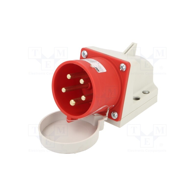 1 pcs x PCE - 525-6T - Connector: AC supply 3-phase, socket, male, 32A, 400VAC, IEC 60309