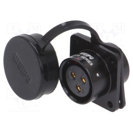 1 pcs x WEIPU - SA2013/S3B-1 - Socket, SA20, female, PIN: 3, IP67, 25A, soldering, 500V, 4mm2