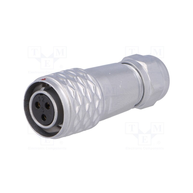 1 pcs x WEIPU - SF1210/S3I - Plug, SF12, female, PIN: 3, IP67, 4÷6.5mm, 13A, soldering, for cable