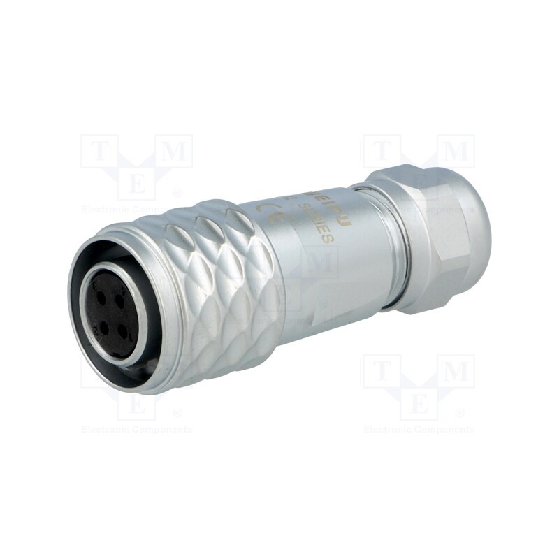 1 pcs x WEIPU - SF1210/S4I - Plug, SF12, female, PIN: 4, IP67, 4÷6.5mm, 5A, soldering, for cable