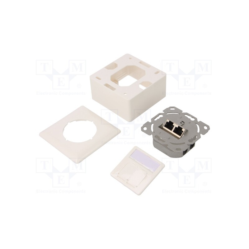 1 pcs x LOGILINK - NP0006A - Socket, RJ45, Cat: 6, Keystone, RJ45 socket x2, white, female
