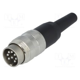 1 pcs x AMPHENOL - T3504001U - Connector: M16, plug, male, soldering, for cable, PIN: 8, 5A, 100V