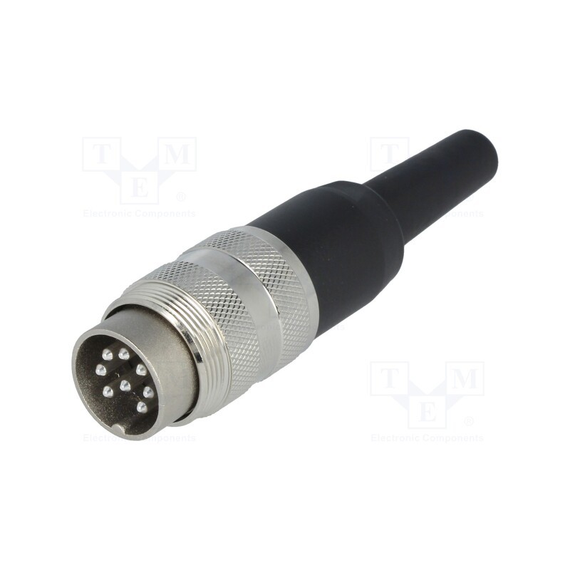 1 pcs x AMPHENOL - T3504001U - Connector: M16, plug, male, soldering, for cable, PIN: 8, 5A, 100V