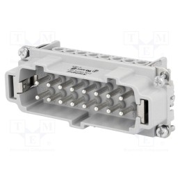 1 pcs x AMPHENOL - C14610A0161021 - Connector: HDC, contact insert, male, C146, PIN: 16, 16+PE, size E16