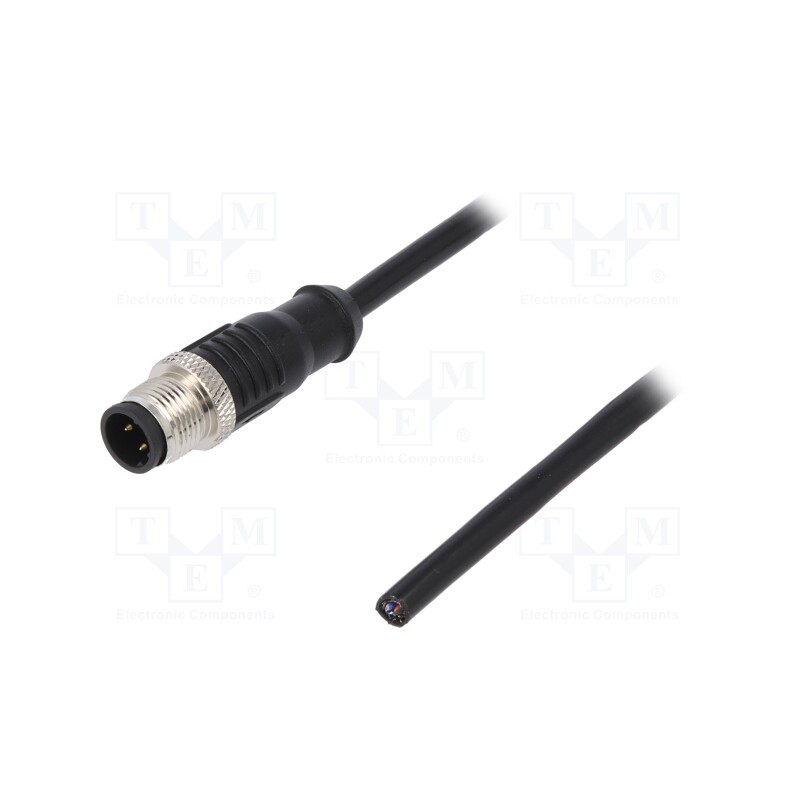 1 pcs x DEGSON ELECTRONICS - PM-M12D-04P-MM-SL8A01-00A(H) - Plug, M12, PIN: 4, male, D code-Ethernet, IP65,IP67, 250V, 4A, cable