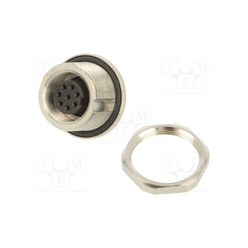 1 pcs x BINDER - 09 0428 80 08 - Connector: M9, socket, female, Plating: gold-plated, 125V, IP67