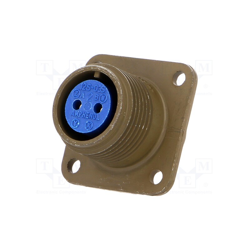 1 pcs x AMPHENOL - 97-3102A-12S-3S - Connector: circular, size 12S, 97, aluminium alloy, olive, socket
