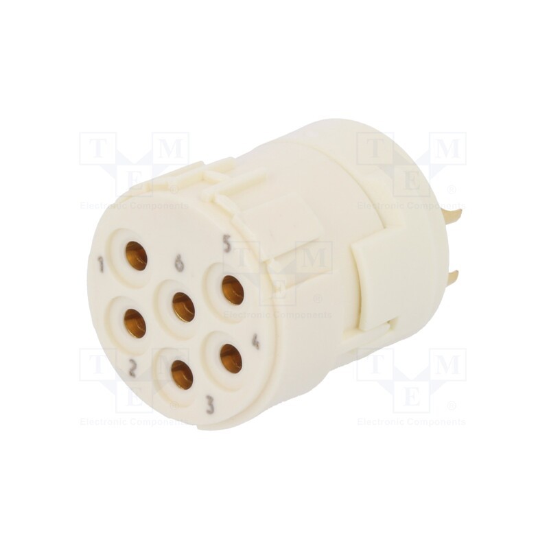 1 pcs x HARTING - 9151062702 - Connector: M23, contact insert, PIN: 6, female, soldering, 300V, 20A