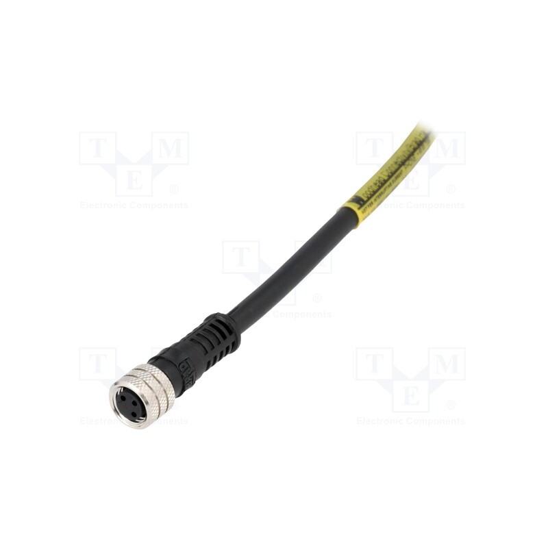 1 pcs x MOLEX - 120086-8002 - Connector: M8, female, PIN: 3, straight, with lead, plug, 3A, IP67
