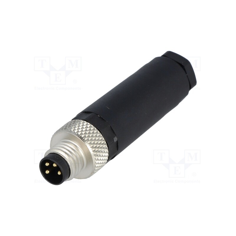1 pcs x LUMBERG AUTOMATION - 28045 RSMCK 4 - Connector: M8, male, PIN: 4, straight, for cable, plug