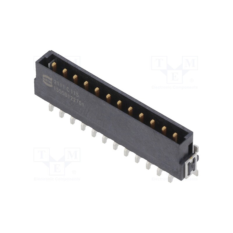 1 pcs x HARTING - 15550122701333 - Connector: PCB to PCB, male, PIN: 12, 2.54mm, har-flex® Power, 19A