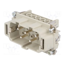 1 pcs x AMPHENOL - C14610A0031023 - Connector: HDC, contact insert, male, C146, PIN: 5, 5+PE, size E10