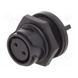 1 pcs x BULGIN - PXP4013/02S/PC - Connector: circular, socket, female, PIN: 2, Buccaneer 4000, THT