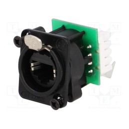 1 pcs x NEUTRIK - NE8FDV-YK-B - Socket, RJ45, etherCON, PIN: 8, Cat: 5e, shielded,KRONE LSA-PLUS
