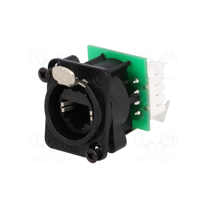 1 pcs x NEUTRIK - NE8FDV-YK-B - Socket, RJ45, etherCON, PIN: 8, Cat: 5e, shielded,KRONE LSA-PLUS