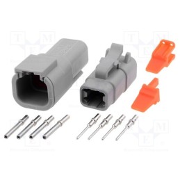 1 pcs x AMPHENOL - ATM4PS-CKIT - Connector: wire-wire, ATM, male + female, plug, for cable, PIN: 4
