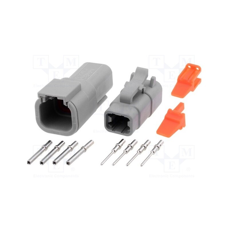 1 pcs x AMPHENOL - ATM4PS-CKIT - Connector: wire-wire, ATM, male + female, plug, for cable, PIN: 4