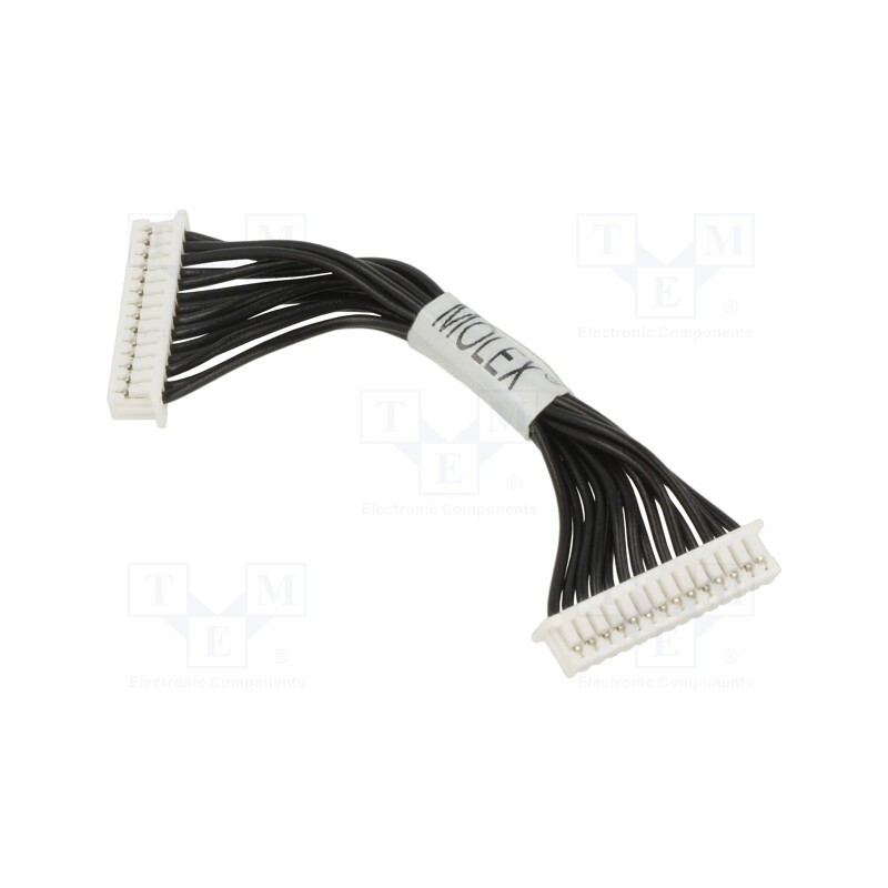 1 pcs x MOLEX - 151341400 - Plug, wire-board, female x2, PicoBlade™, PIN: 14, with leads, 125V