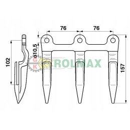Triple bayonet john deere h25603
