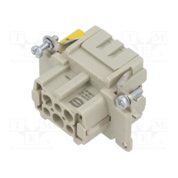 1 pcs x HARTING - 9330062776 - Connector: HDC, contact insert, female, Han® ES, PIN: 6, 6+PE, 16A