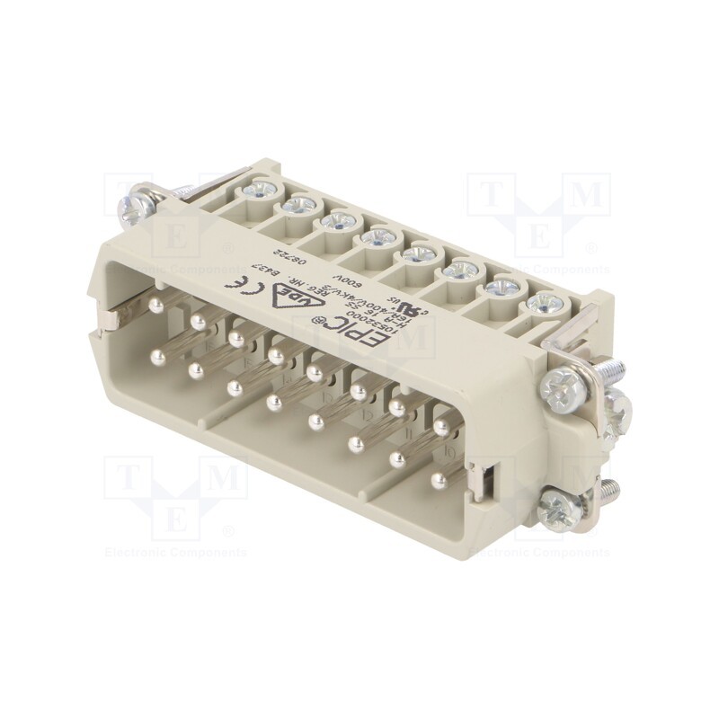 1 pcs x LAPP - 10532000 - Connector: HDC, male, EPIC H-A, PIN: 16, 16+PE, size H-A 16, 16A