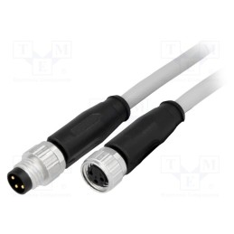 1 pcs x HARTING - 21348081380015 - Cable: for sensors/automation, M8-M8, male, female, PIN: 3, plug