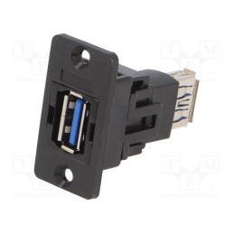 1 pcs x CLIFF - CP30605N - Adapter, USB A socket,both sides, SLIM, USB 3.0, gold-plated