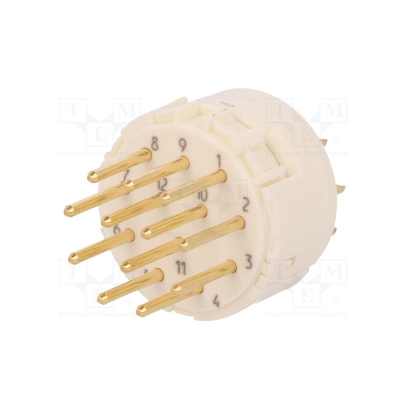 1 pcs x HARTING - 9151122602 - Connector: M23, contact insert, PIN: 12, male, soldering, 200V, 8A