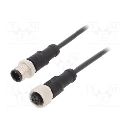 1 pcs x AMPHENOL LTW - M12D04ML-12DFL-SB001 - Cable: for sensors/automation, PIN: 4, M12-M12, D code-Ethernet