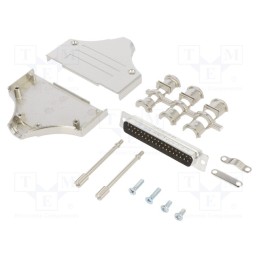 1 pcs x Amphenol Communications Solutions - L17MHDM37+L717SDC37P - D-Sub, PIN: 37, male, straight, soldering, for cable, gold fl