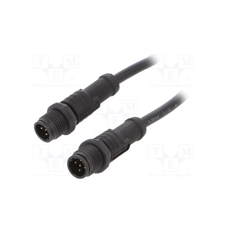 1 pcs x AMPHENOL LTW - MSBP05ML-SBPML-SD001 - Cable: for sensors/automation, PIN: 5, M12-M12, B code-Profibus