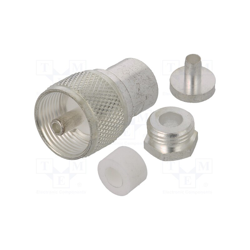 1 pcs x TE Connectivity - 1-1337473-0 - Plug, UHF (PL-259), male, RG141,RG58, soldering,clamp, for cable