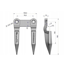 Double finger bayonet forged Bison Record Varyna