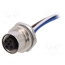 1 pcs x TE Connectivity - T4171310004-001 - Socket, M12, PIN: 4, female, A code-DeviceNet / CANopen, cables