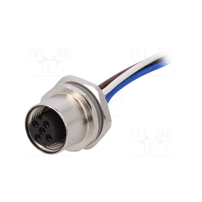 1 pcs x TE Connectivity - T4171310004-001 - Socket, M12, PIN: 4, female, A code-DeviceNet / CANopen, cables
