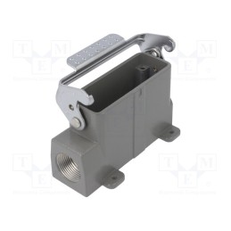 1 pcs x DEGSON ELECTRONICS - D16A-SF-1L-PG16 - Enclosure: for HDC connectors, size D16A, with latch, angled
