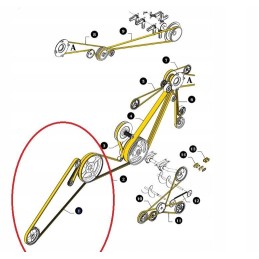 Inclined conveyor belt new holland 84971217 cnh