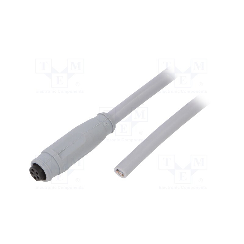 1 pcs x CONEC - 42-11110 - Connector: M8, 5m, female, PIN: 5, straight, plug, latch, 3A, IP67, 30V
