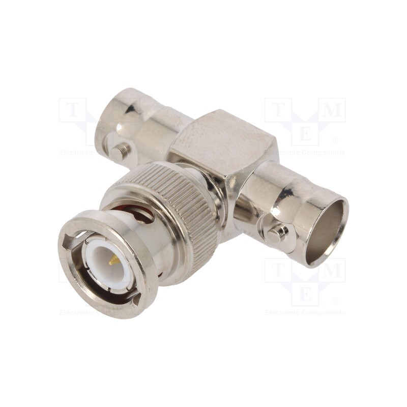 1 pcs x MUELLER ELECTRIC - BU-P3285 - T adapter, BNC male,BNC female x2, Insulation: PTFE, 50Ω