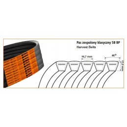 V-belt combine 5b bp h 3225 nh 87545651