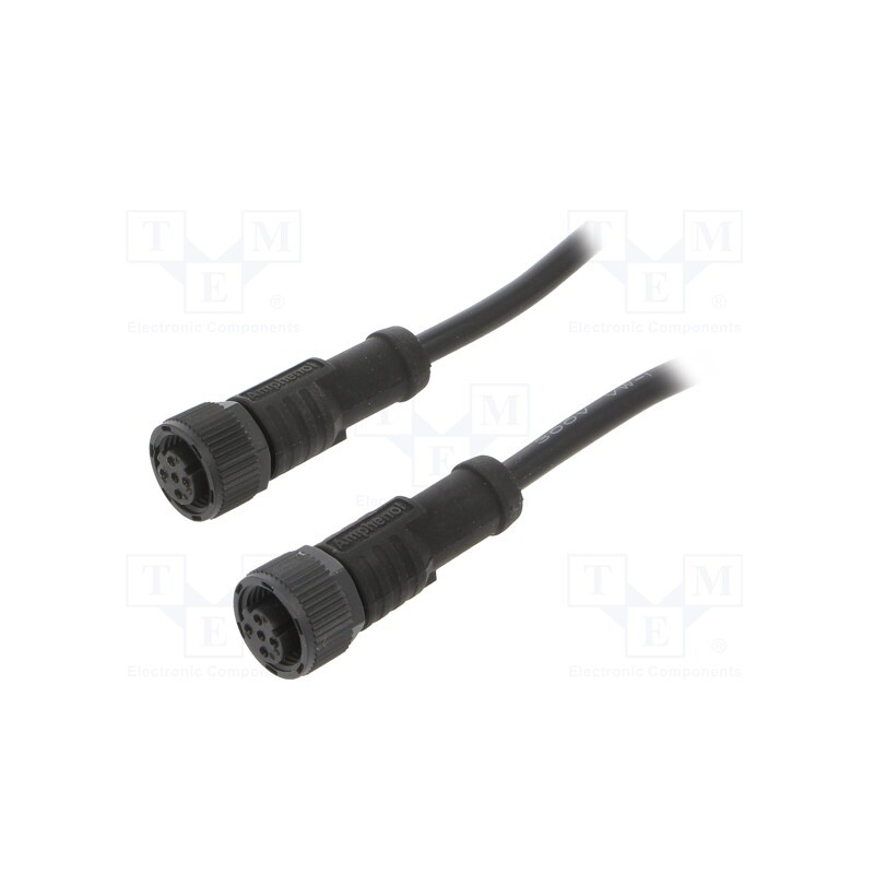 1 pcs x AMPHENOL LTW - MSDP04FL-SDPFL-SD001 - Cable: for sensors/automation, PIN: 4, M12-M12, D code-Ethernet