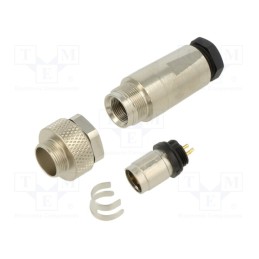 1 pcs x BINDER - 99 0401 10 02 - Connector: M9, plug, male, Plating: gold-plated, 125V, IP67, PIN: 2