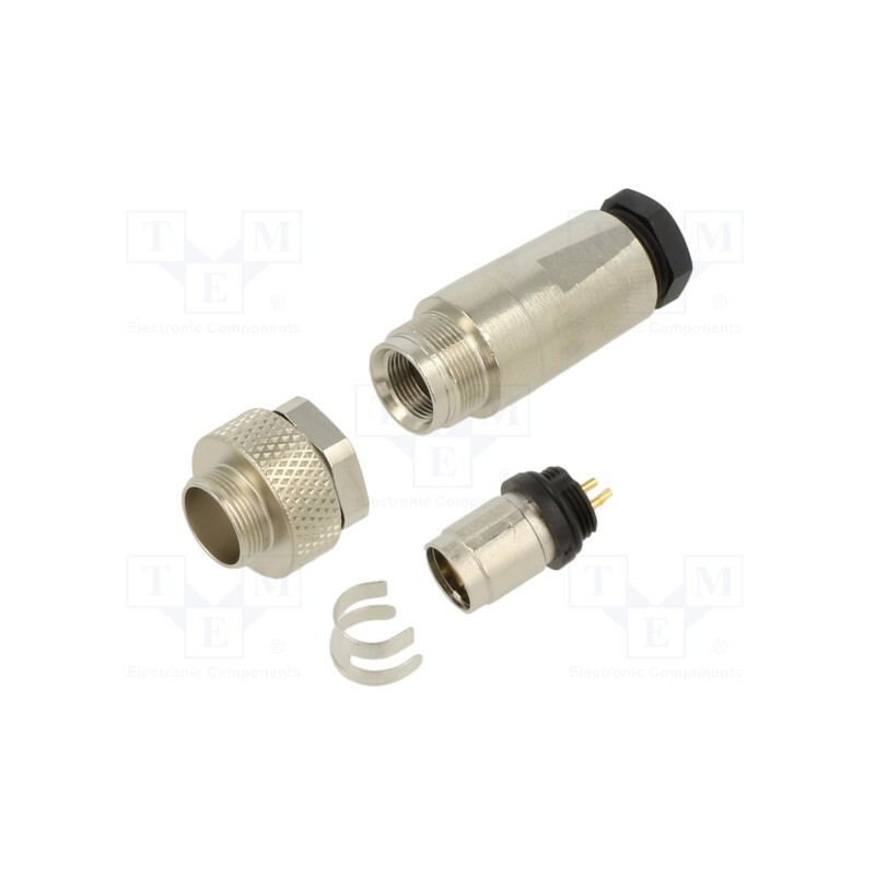 1 pcs x BINDER - 99 0401 10 02 - Connector: M9, plug, male, Plating: gold-plated, 125V, IP67, PIN: 2