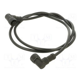1 pcs x AMPHENOL LTW - MSDP04FR-SDPFR-SD001 - Cable: for sensors/automation, PIN: 4, M12-M12, D code-Ethernet