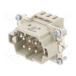 1 pcs x LAPP - 10400000 - Connector: HDC, contact insert, male, EPIC H-BE, PIN: 6, 6+PE, 16A
