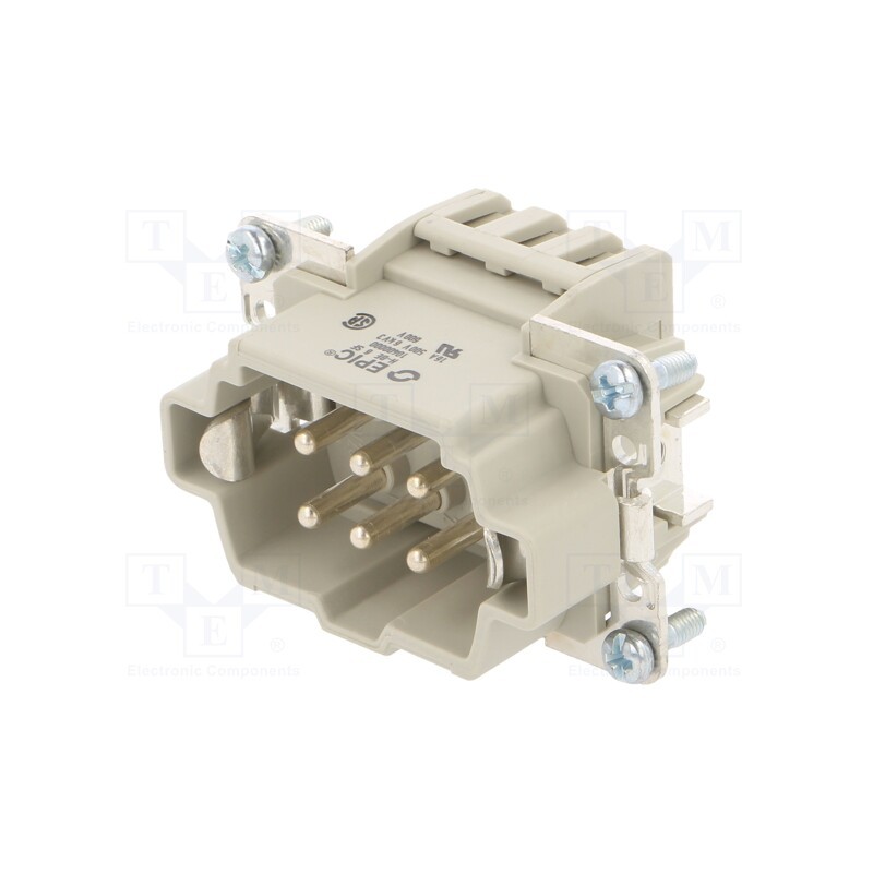 1 pcs x LAPP - 10400000 - Connector: HDC, contact insert, male, EPIC H-BE, PIN: 6, 6+PE, 16A