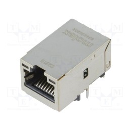 1 pcs x MOLEX - 934635206 - Socket, RJ45, MXMag, PIN: 8, shielded,with LED, gold-plated, THT