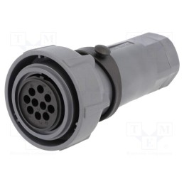 1 pcs x BULGIN - PXP7010/10S/CR/0911 - Connector: circular, plug, female, PIN: 10, w/o contacts, for cable