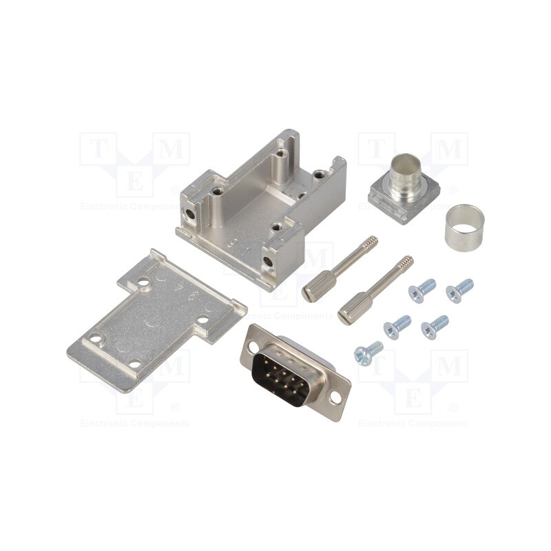 1 pcs x ENCITECH - DCRP09-DBP-CF65-CS80-K - D-Sub, PIN: 9, plug, male, soldering, for cable, black